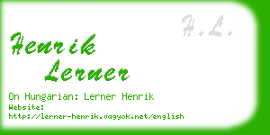 henrik lerner business card